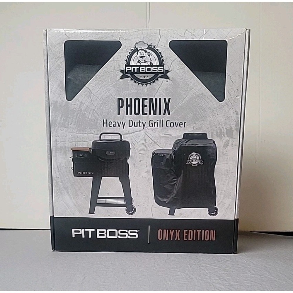 Pit Boss Phoenix Heavy Duty Grill Cover Pellet Charcoal Combo Onyx Edition  NEW